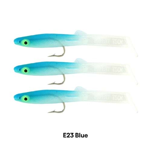 3525 EEL FISH SOFT 7.5 CM 3 LÜ E23 BLUE
